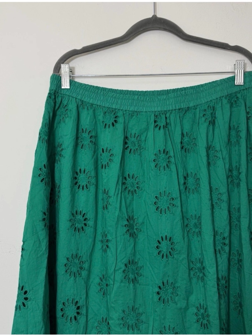 J. Crew Emerald Eyelet Maxi Skirt - Picture 5 of 8